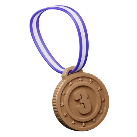 Braune Medaille  3D Icon