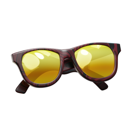 Braune Sonnenbrille  3D Illustration