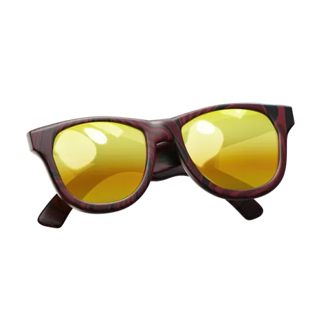 Braune Sonnenbrille  3D Illustration
