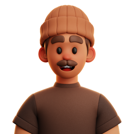 Braunes Hemd Mann  3D Icon