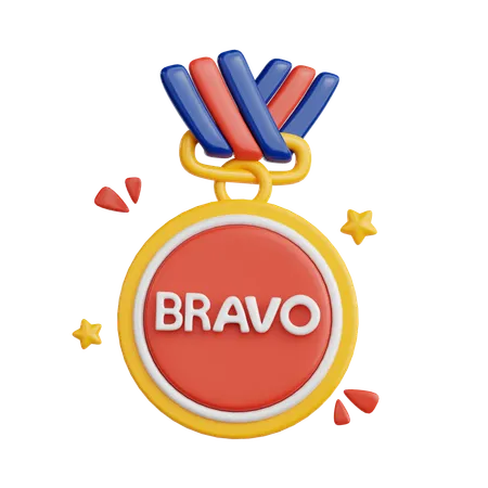 Bravo 3d Word Graphic GIF