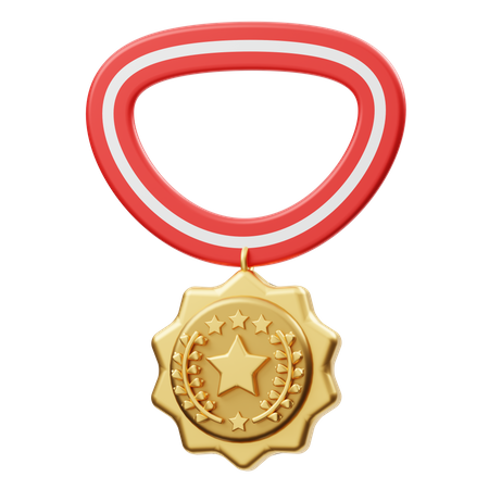 Médaille de bravoure  3D Illustration