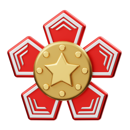 Médaille de bravoure  3D Illustration