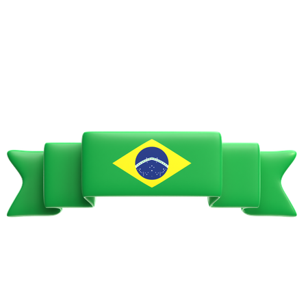 Brazil Banner  3D Icon