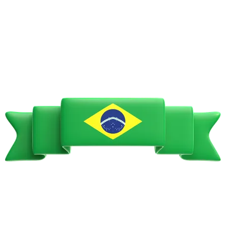 Brazil Banner  3D Icon