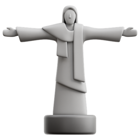 Brazil Cristo Redentor Monument  3D Icon