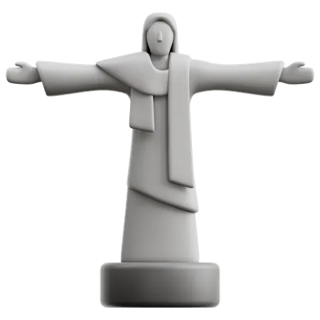 Brazil Cristo Redentor Monument  3D Icon