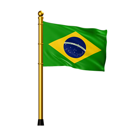 ブラジルの国旗  3D Icon