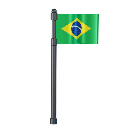 Brazil Flag  3D Illustration