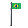 3d flag brazil