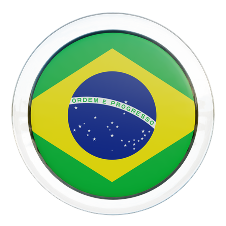 Brazil Flag Glass  3D Flag