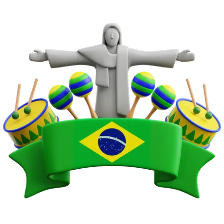 Brazil Independence Day  3D Icon