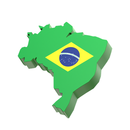 Brazil Map  3D Icon