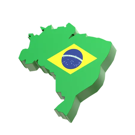 Brazil Map  3D Icon