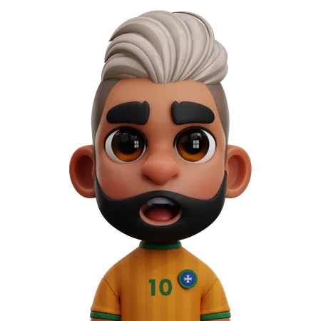 Brazil Player 3D Icon