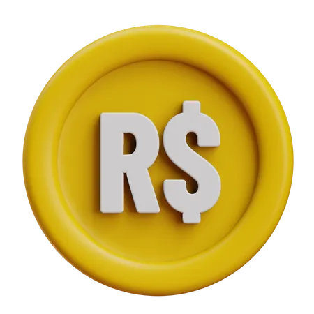 Brazil Real  3D Icon