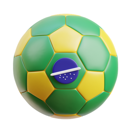 Brazil Soccer Ball  3D Icon