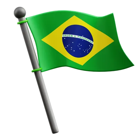 Brazilian Flag  3D Icon