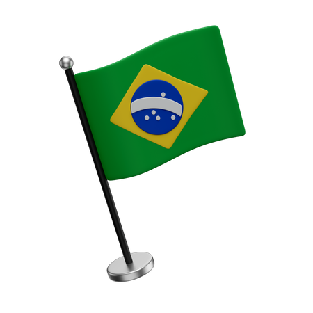 Brazilian Flag  3D Icon