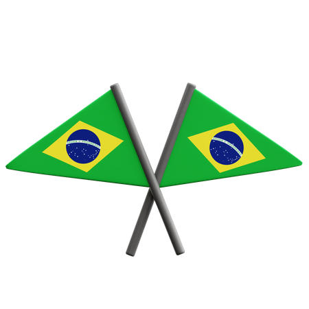 Brazilian Flags  3D Icon