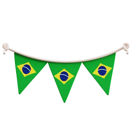 Brazilian Flags  3D Icon