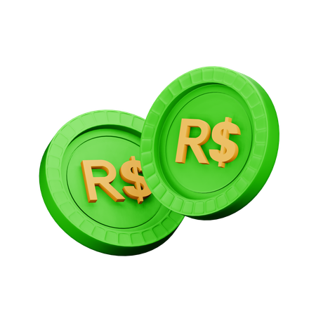 Brazilian real  3D Icon