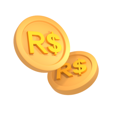 Brazilian real  3D Icon