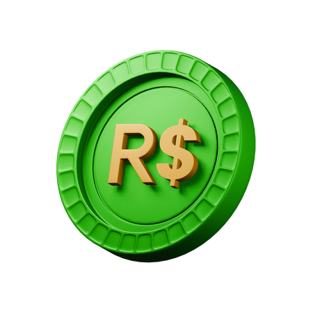 Brazilian real  3D Icon