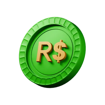 Brazilian real  3D Icon