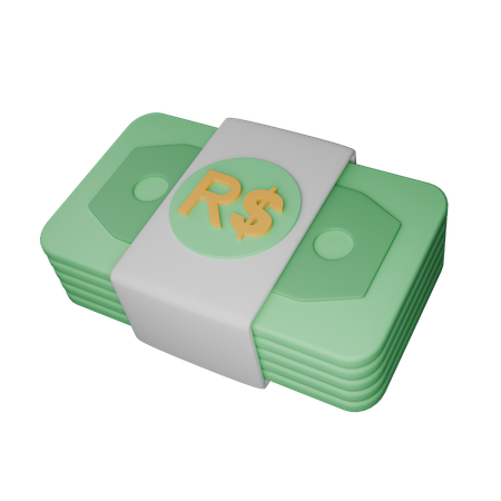 Brazilian real  3D Icon