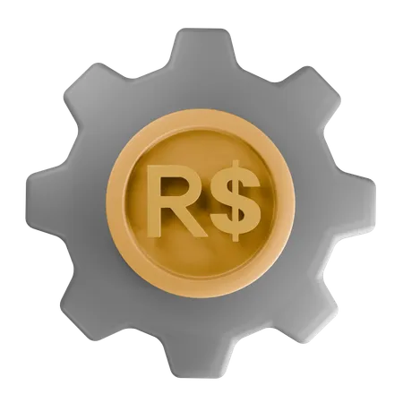 Brazilian real  3D Icon