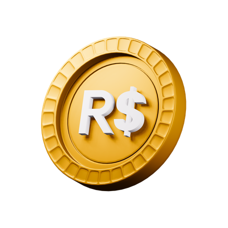 Brazilian real  3D Icon