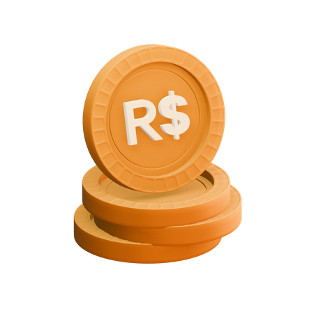 Brazilian real  3D Icon