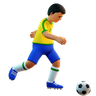 brazilian soccer 3d logo