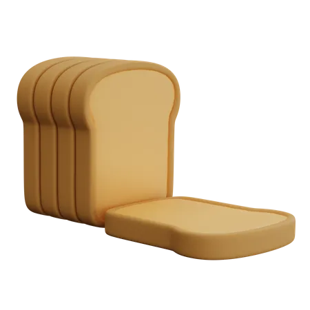 Bread  3D Icon