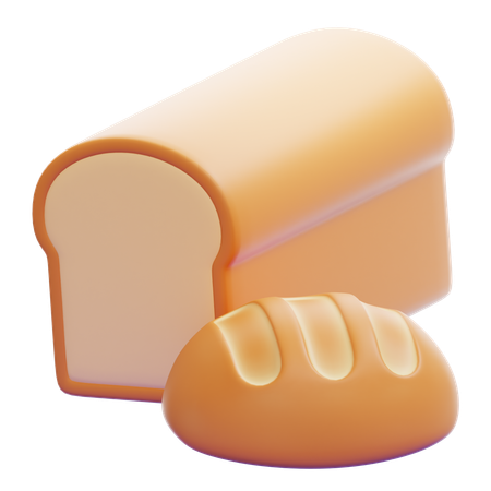 Bread  3D Icon