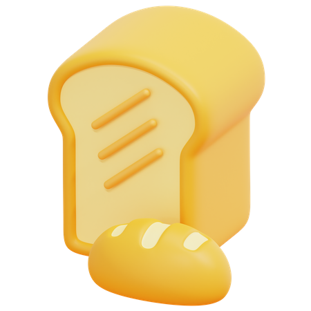 Bread  3D Icon