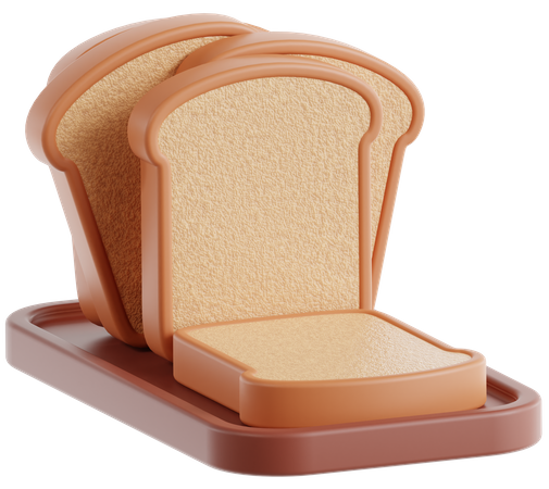 Bread  3D Icon