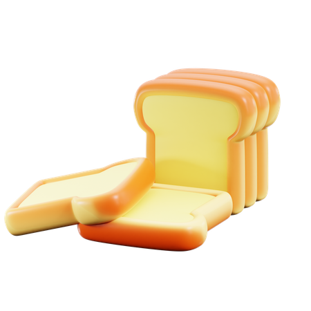 Bread  3D Icon