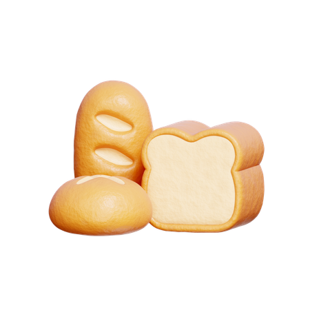 Bread  3D Icon