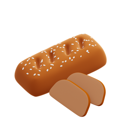 Bread  3D Illustration