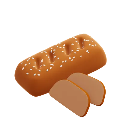 Bread  3D Illustration