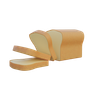 sliced bread 3d illustration