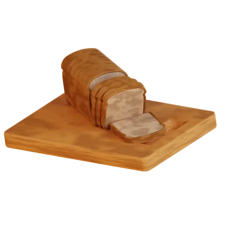 A Bread Loaf Made Of Wood Is A Title Describing A Design Asset Of A Wooden Replica Of A Traditional Bread Loaf This Asset Is Suitable For Designs Related To Baking Rustic Kitchen Themes Or Food Related Visual Content 3D Icon