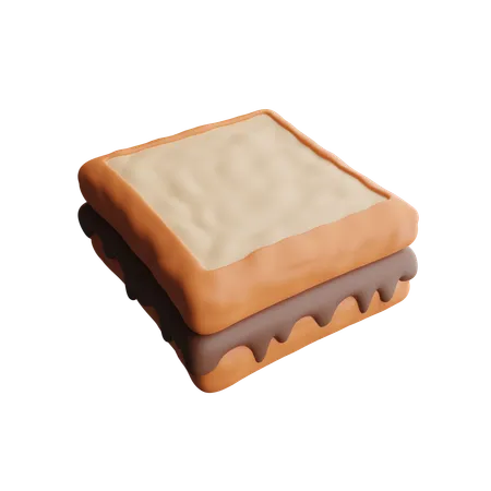 Bread and chocolate  3D Icon
