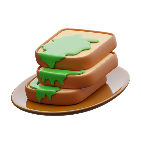 Bread and jam  3D Icon
