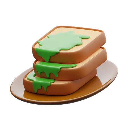 Bread and jam  3D Icon