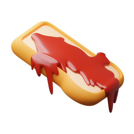 Bread and jam  3D Icon