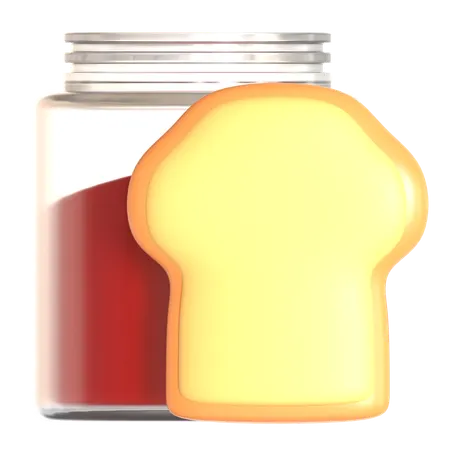 Bread And Jam  3D Icon