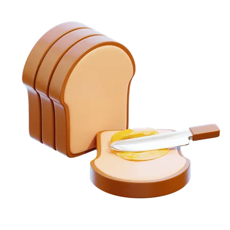 Bread and Jam  3D Icon